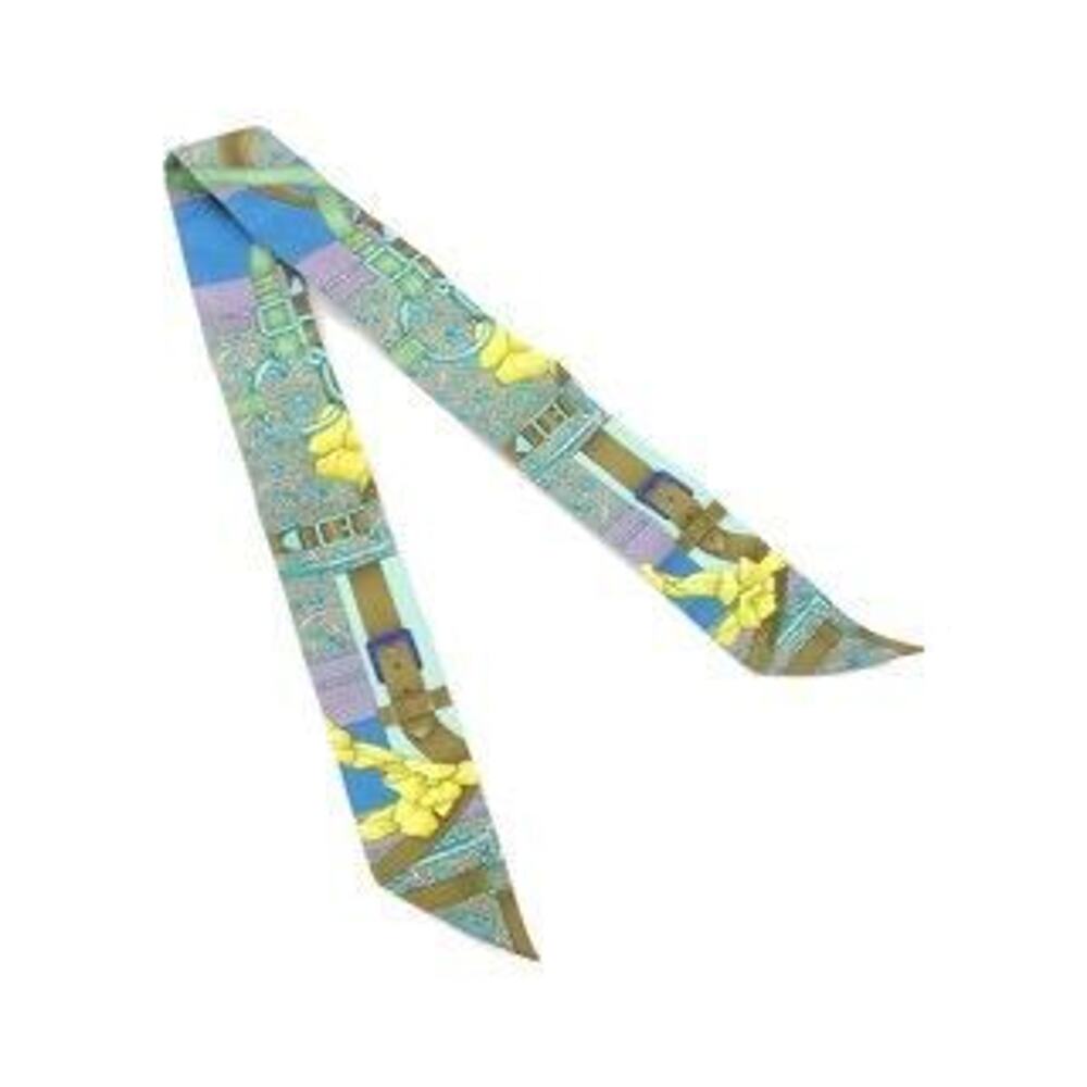 HERMES GRAND MANEGE FLEURI Twilly Scarf